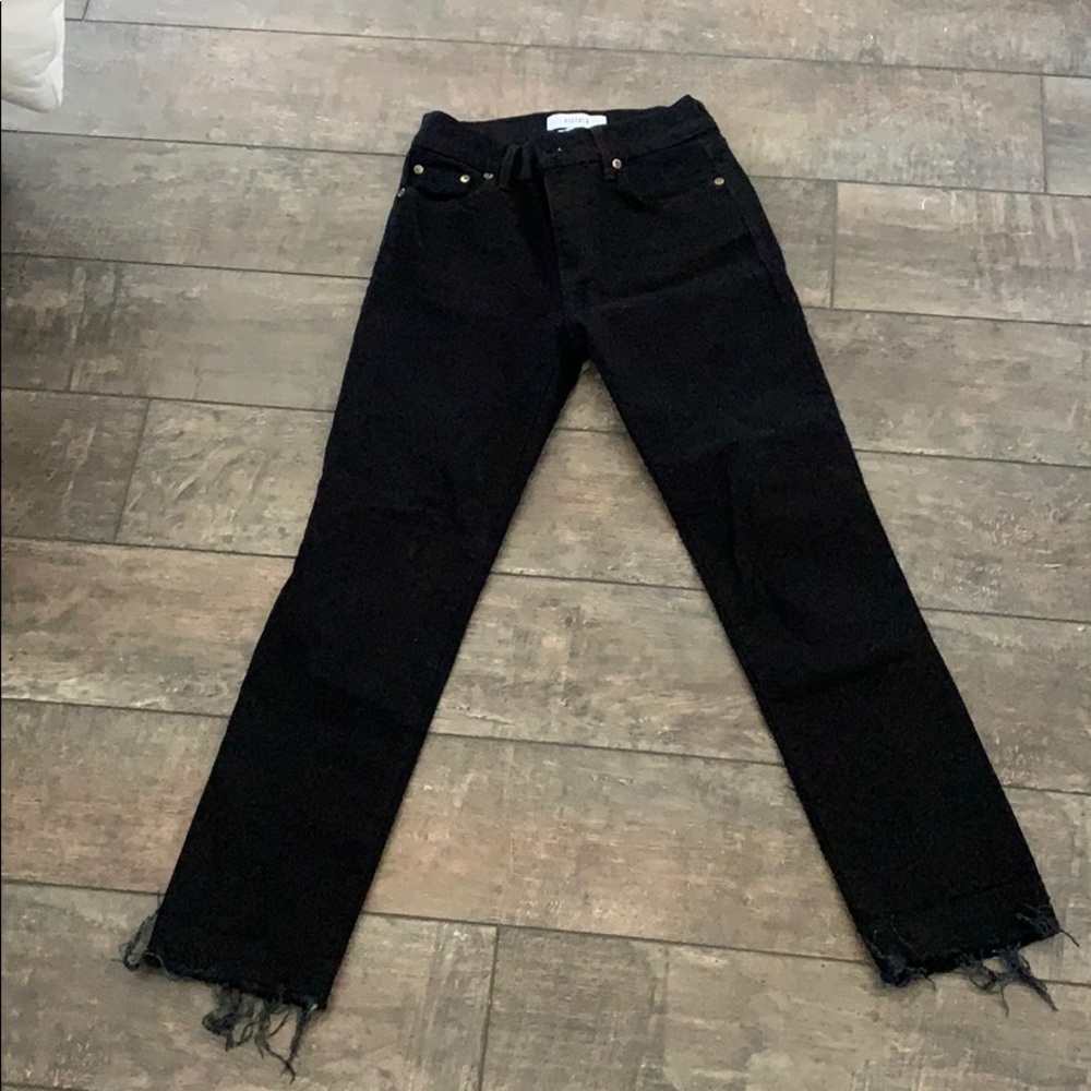 Pistola black straight leg jeans